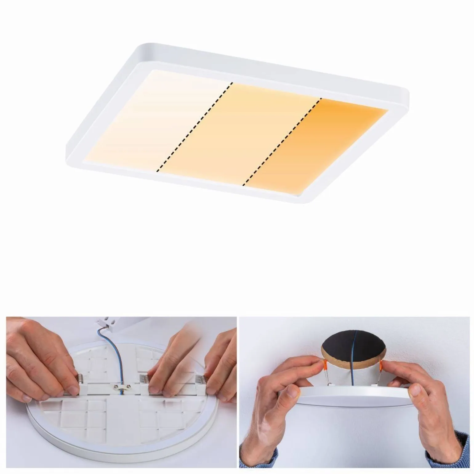 Plafoniera VariFit AREO LED DIM 13W 1200lm 2000-4000K 175x175mm IP44 230V biały matowy / tworzywo sztuczne (PL92993) - PAULMANN