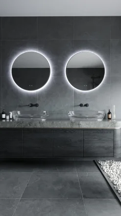 Podświetlane,ściemnialne lustro MAXLIGHT W0387 MIRROR ⌀80 cm