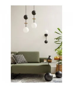 Podwójna lampa wisząca pająk OIO A2 czarna z mosiądzem (OIA232P0) - Ummo