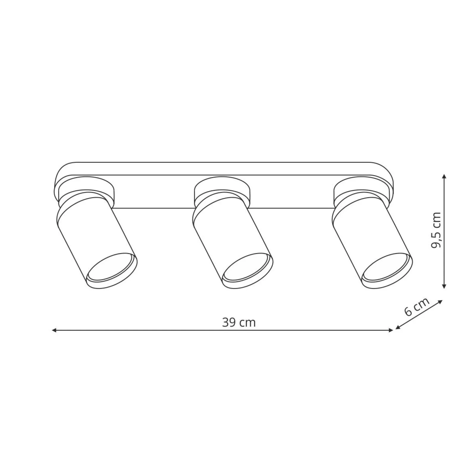 Pointa 3 spot biały 3xGU10 (LP-6398/3WS WH) - Light Prestige