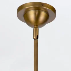 Pojedyncza lampa nad stół Doral Matowa czerń, vintage mosiądz (QN-DORAL-P-M-BK) - Quintiesse