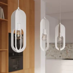Pojedyncza lampa wisząca do kuchni NICUS 1 biała (SL.1360) - Sollux Lighting