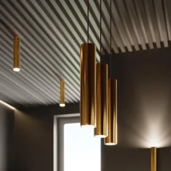 Pojedyncza Lampa Wisząca LAGOS 1 złoty połysk (SL.1200) - Sollux Lighting