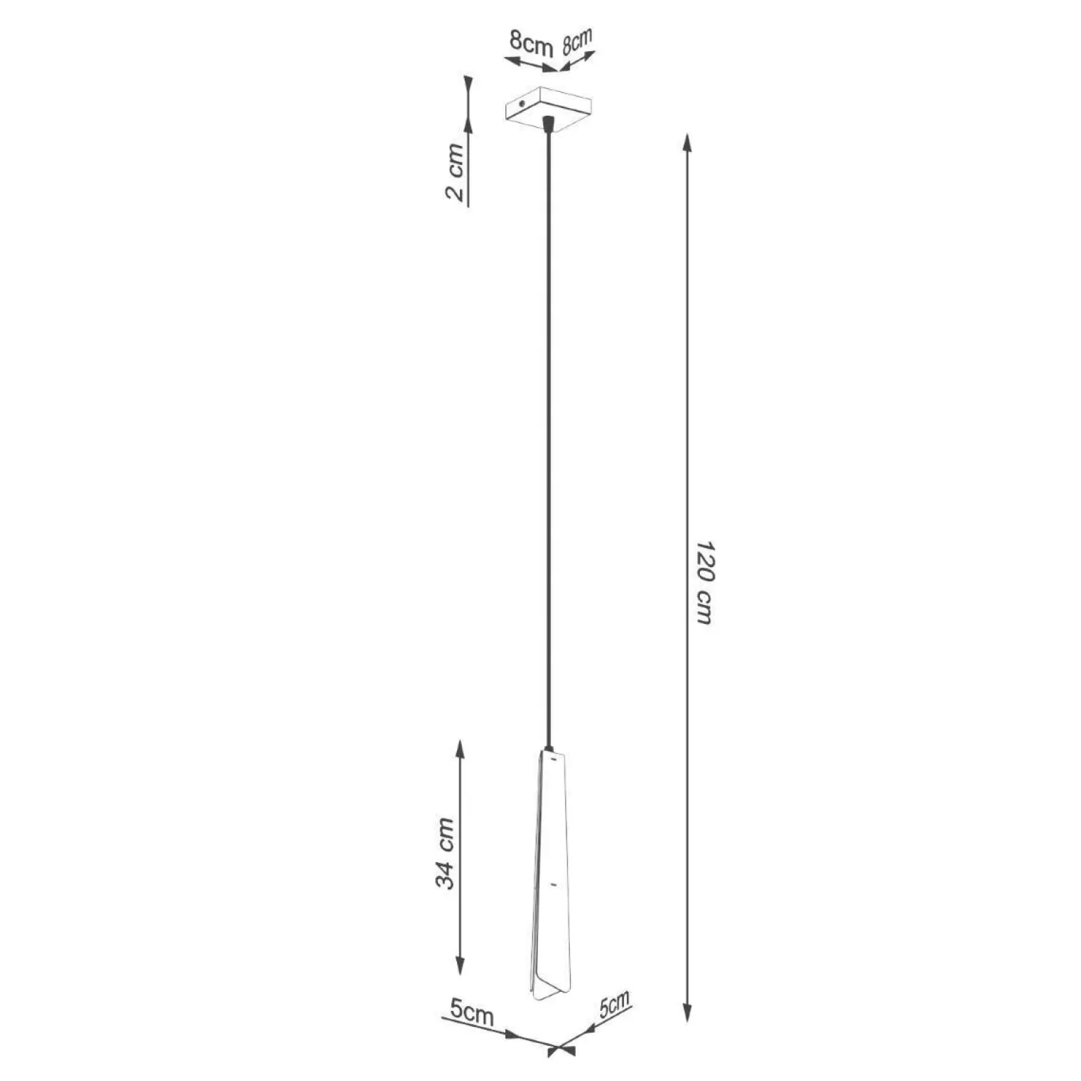 Pojedyncza lampa wisząca nad wyspę kuchenną PRYSM 1 biała (SL.1397) - Sollux Lighting