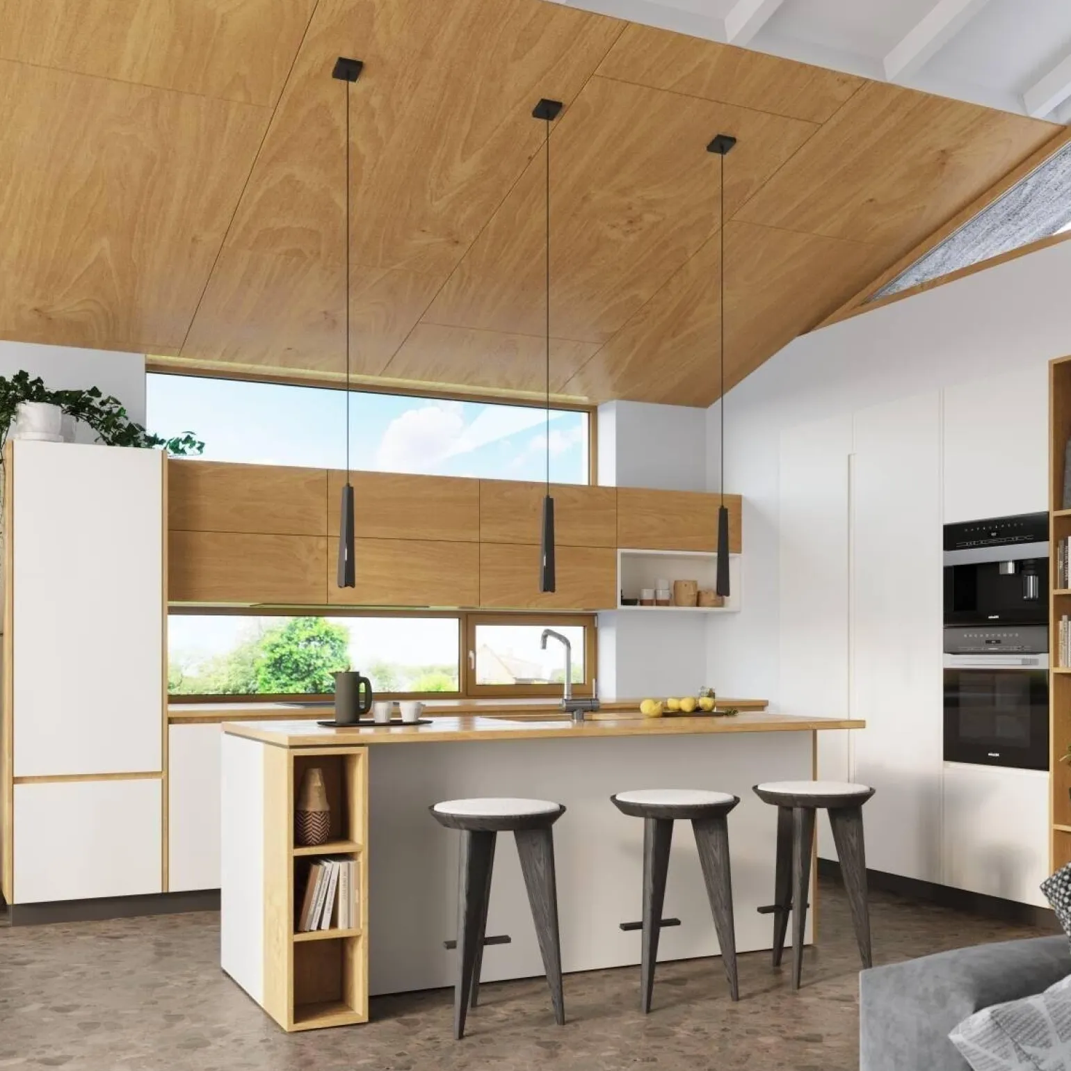 Pojedyncza lampa wisząca nad wyspę kuchenną PRYSM 1 czarna (SL.1400) - Sollux Lighting