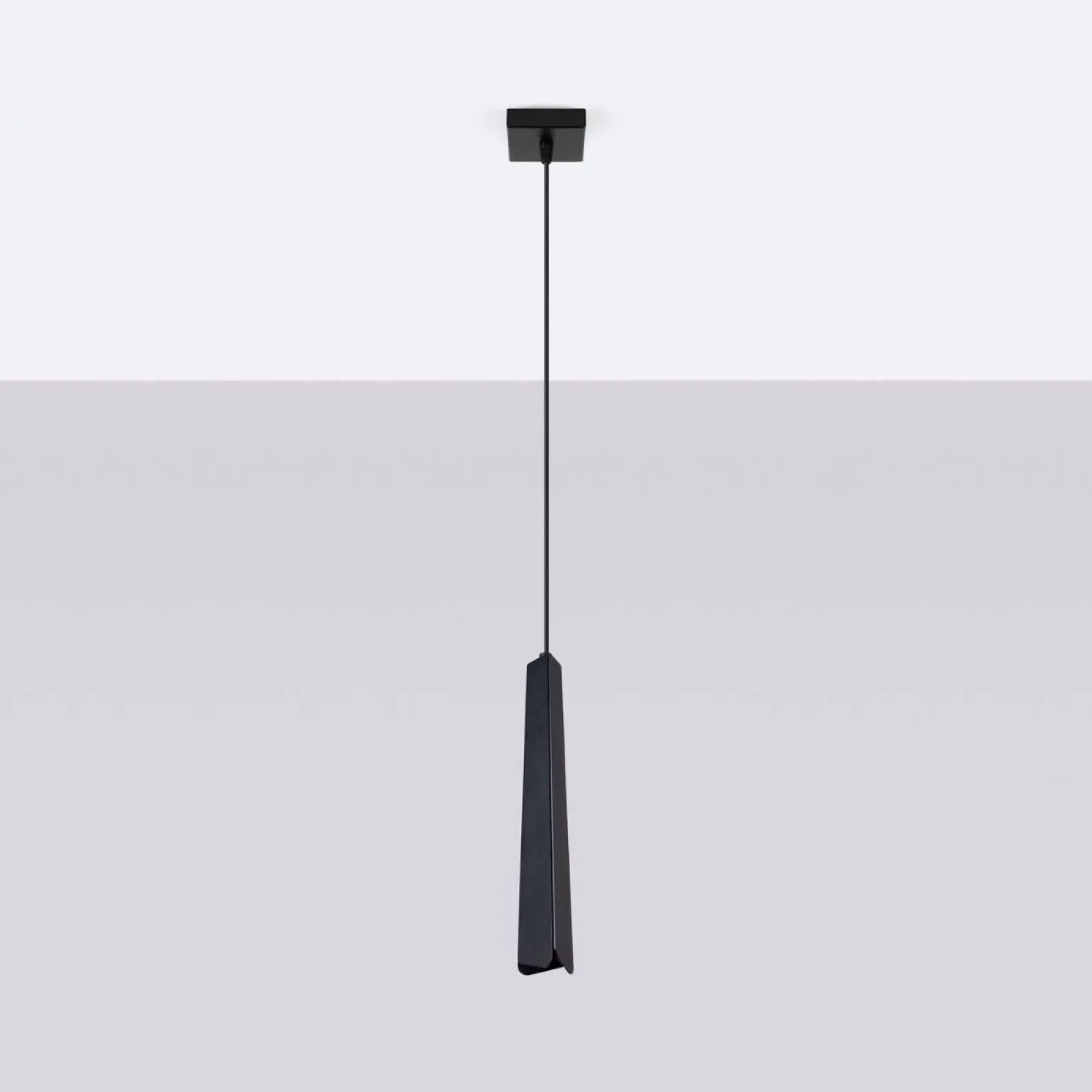 Pojedyncza lampa wisząca nad wyspę kuchenną PRYSM 1 czarna (SL.1400) - Sollux Lighting