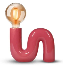 POP SERPENT Lampa biurkowa , ceramiczna z tekstylnym przewodem i włącznikiem (LX23818) - LYOMA