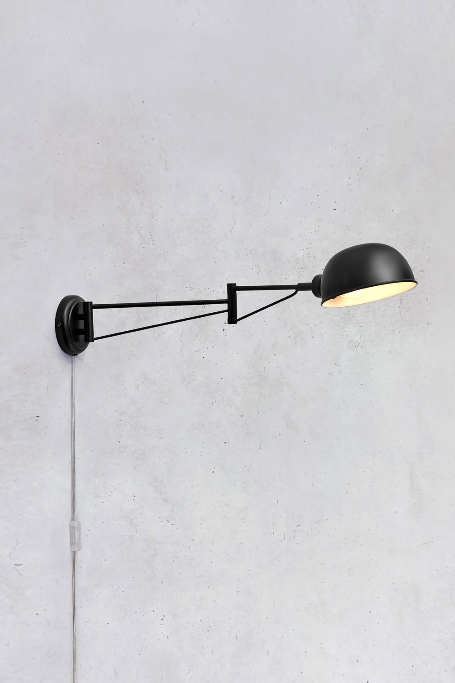 PORTLAND Wall 1L Black (108587) Markslojd