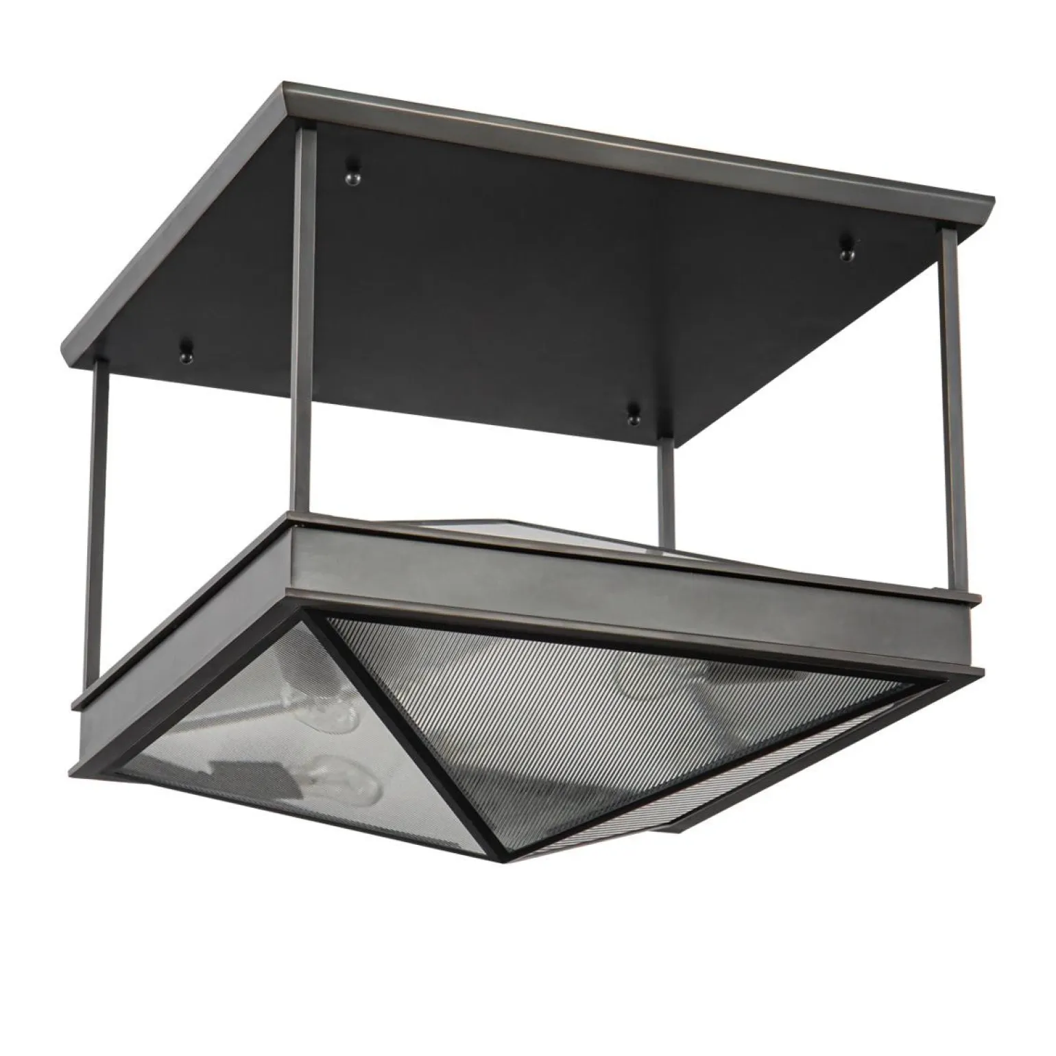 Półplafon Cairo - 4 źródła światła - Miejski brąz (QN-CAIRO-SF-UBZ-CR) - Quintiesse