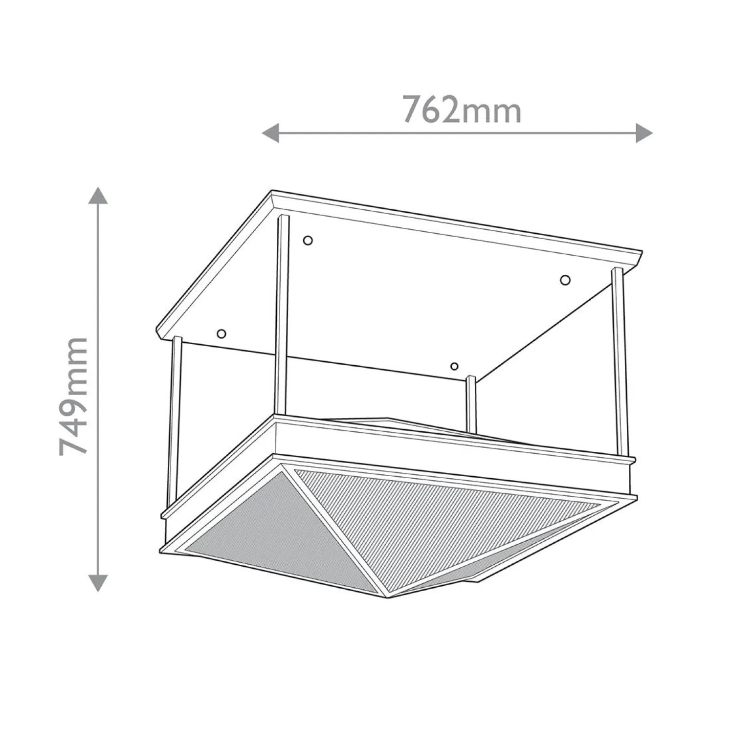 Półplafon Cairo - 4 źródła światła - Miejski brąz (QN-CAIRO-SF-UBZ-CR) - Quintiesse