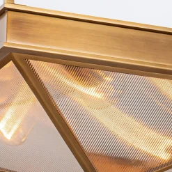 Półplafon Cairo - 4 źródła światła - Vintage mosiądz (QN-CAIRO-SF-VBS-CR) - Quintiesse