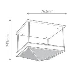 Półplafon Cairo - 4 źródła światła - Vintage mosiądz (QN-CAIRO-SF-VBS-CR) - Quintiesse