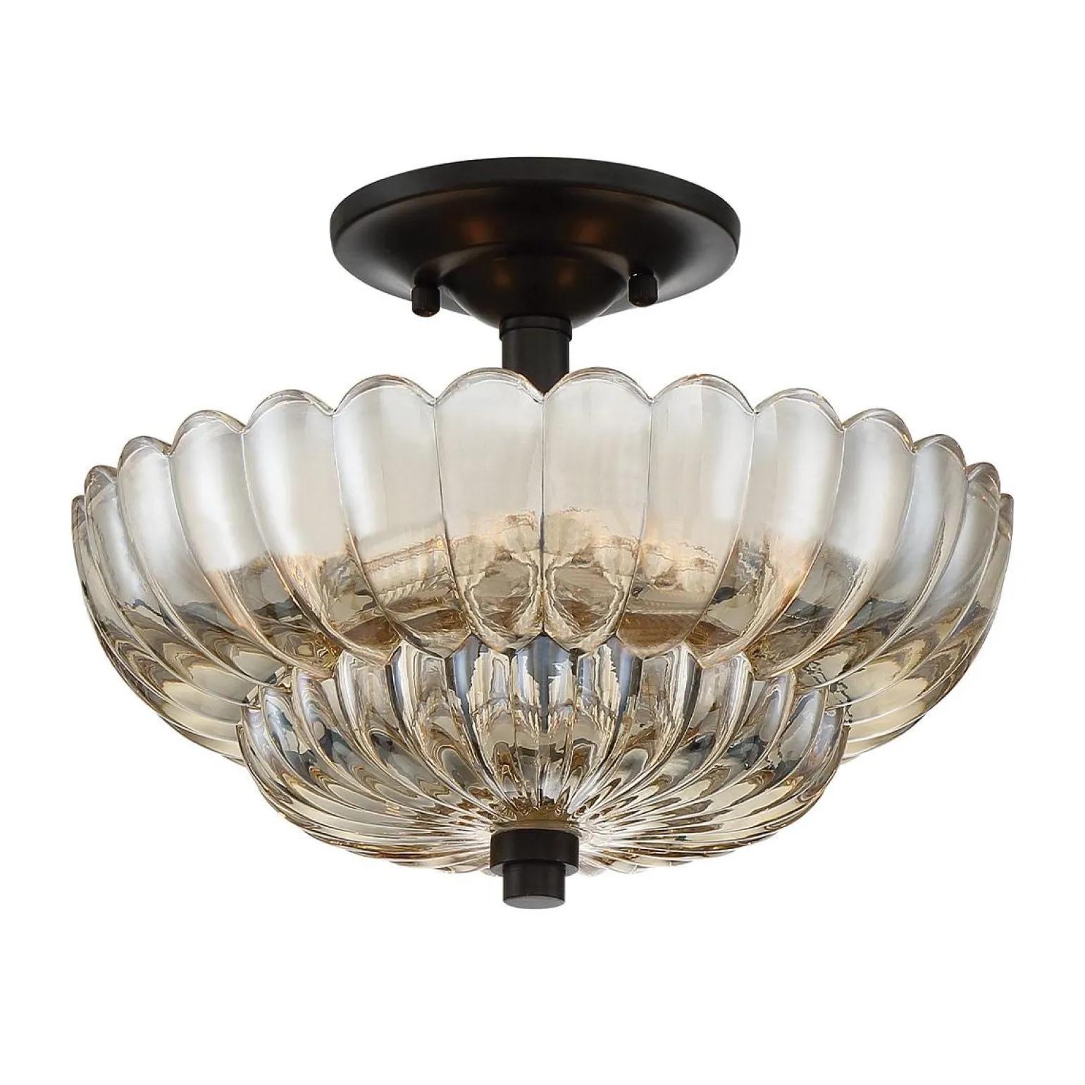 Półplafon Whitecap - 3 źródła światła - Kakaowy brąz (QZ-WHITECAP-SF-S) - Elstead Lighting