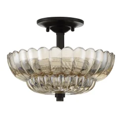 Półplafon Whitecap - 3 źródła światła - Kakaowy brąz (QZ-WHITECAP-SF-S) - Elstead Lighting