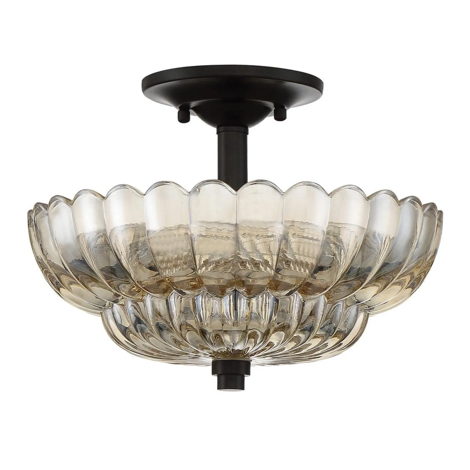 Półplafon Whitecap - 3 źródła światła - Kakaowy brąz (QZ-WHITECAP-SF-S) - Elstead Lighting