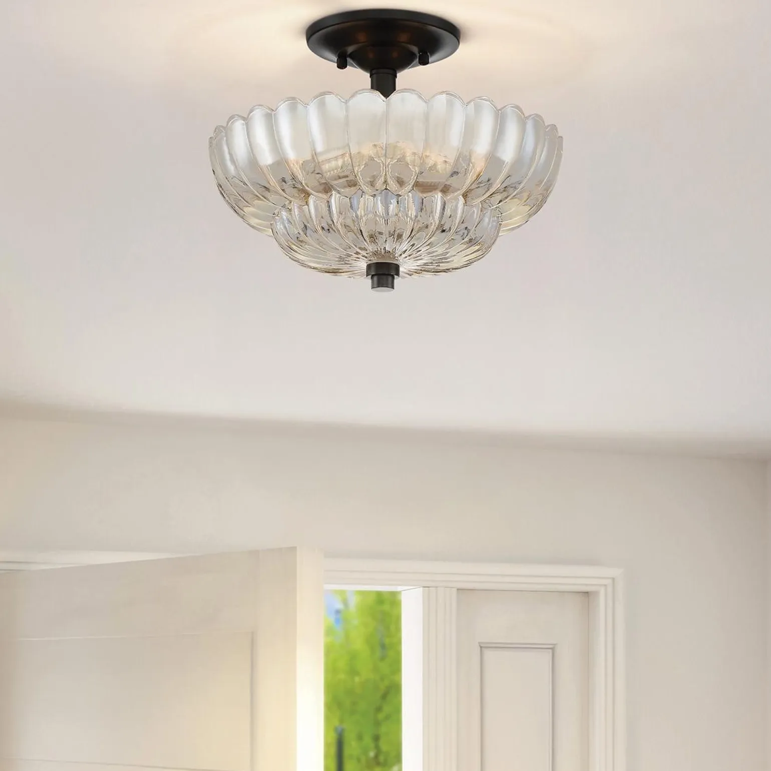 Półplafon Whitecap - 3 źródła światła - Kakaowy brąz (QZ-WHITECAP-SF-S) - Elstead Lighting