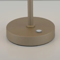 Przenośna, ładowana lampa na stół PURE FALLING RINGS BRĄZOWA/CHROM (4503-97) - Paul Neuhaus