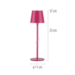 Przenośna, ładowana lampa stołowa BOTERIA RÓŻOWY (19251-87) - Paul Neuhaus