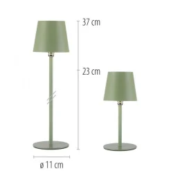 Przenośna, ładowana lampa stołowa BOTERIA ZIELONY (19251-43) - Paul Neuhaus