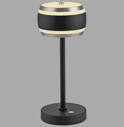 Przenośna, ładowana lampa stołowa PURE FALLING RINGS CZARNA (4503-18) - Paul Neuhaus