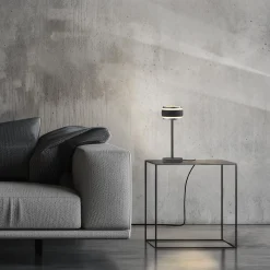 Przenośna, ładowana lampa stołowa PURE FALLING RINGS CZARNA (4503-18) - Paul Neuhaus