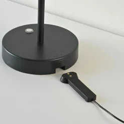 Przenośna, ładowana lampa stołowa PURE FALLING RINGS CZARNA (4503-18) - Paul Neuhaus