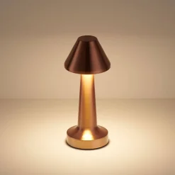 Przenośna lampa z dotykowym włącznikiem TAVOLO B miedziana 22 cm (ST-8127T/B COPPER) - Step into Design