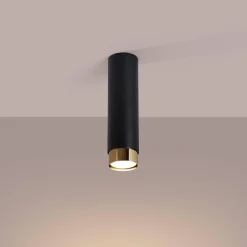 Punktowa lampa sufitowa NERO 22,5 czarny/złoty (SL.1411) - Sollux Lighting
