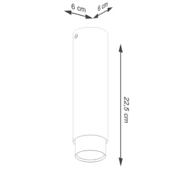 Punktowa lampa sufitowa NERO 22,5 czarny/chrom (SL.1409) - Sollux Lighting