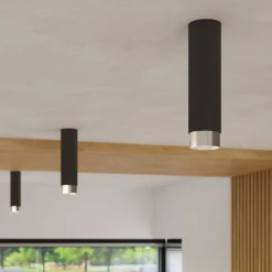 Punktowa lampa sufitowa NERO 22,5 czarny/chrom (SL.1409) - Sollux Lighting