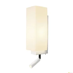 QUADRASS SPOT, lampa ścienna natynkowa LED indoor ze spotem LED i oprawą żarówki E27, kolor biały (1003429) - SLV