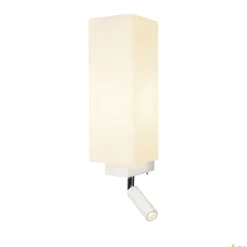 QUADRASS SPOT, lampa ścienna natynkowa LED indoor ze spotem LED i oprawą żarówki E27, kolor biały (1003429) - SLV
