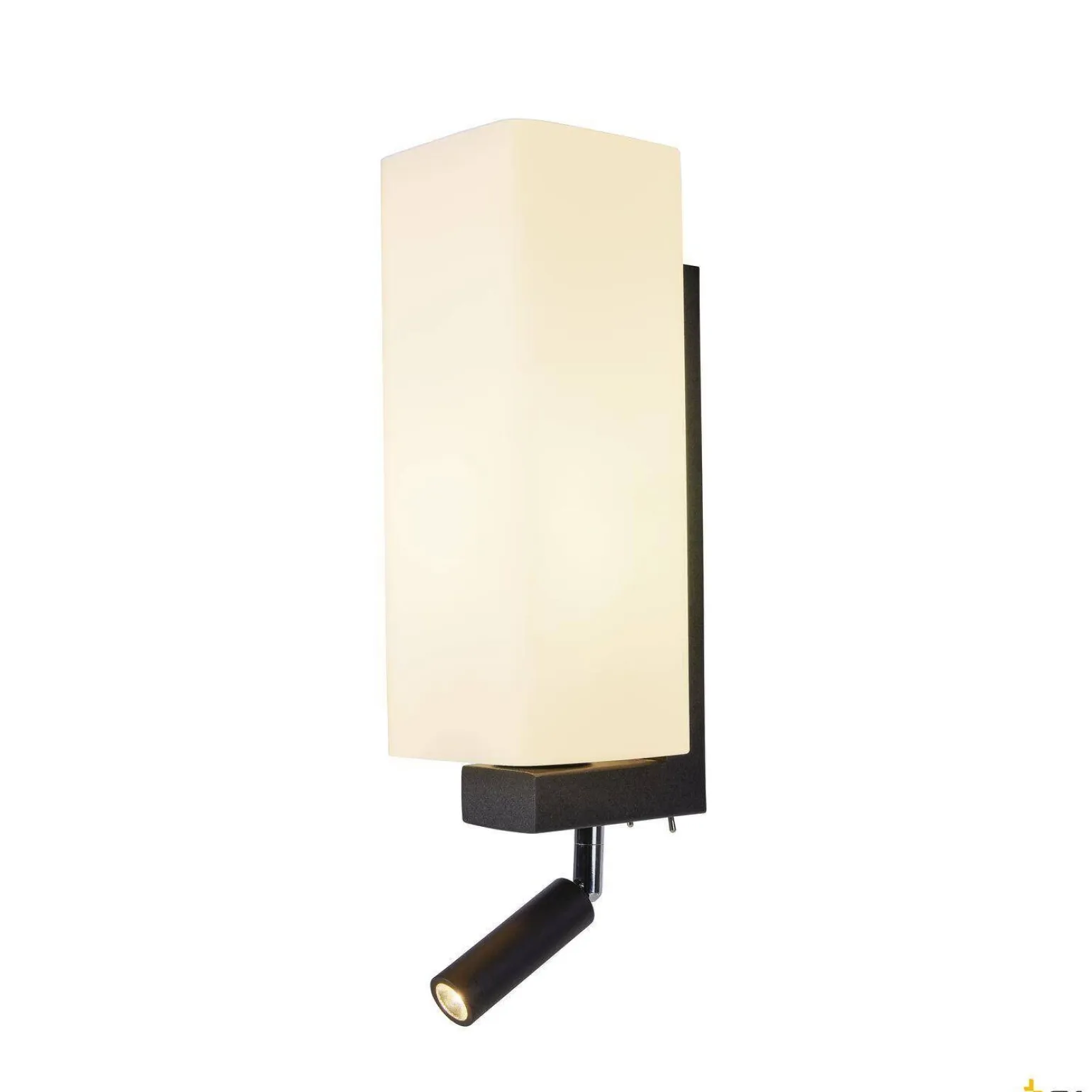QUADRASS SPOT, lampa ścienna natynkowa LED indoor ze spotem LED i oprawą żarówki E27, kolor czarny (1003428) - SLV