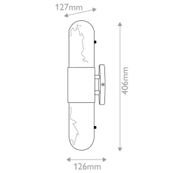 Średni kinkiet LED Ibiza - Oksydowana czerń (QN-IBIZA-M-BX) - Quintiesse