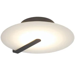 Średni plafon / kinkiet Nuvola - Matowa czerń (QN-NUVOLA-F-M-BK) - Quintiesse