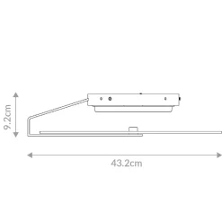 Średni plafon / kinkiet Nuvola - Matowa czerń (QN-NUVOLA-F-M-BK) - Quintiesse