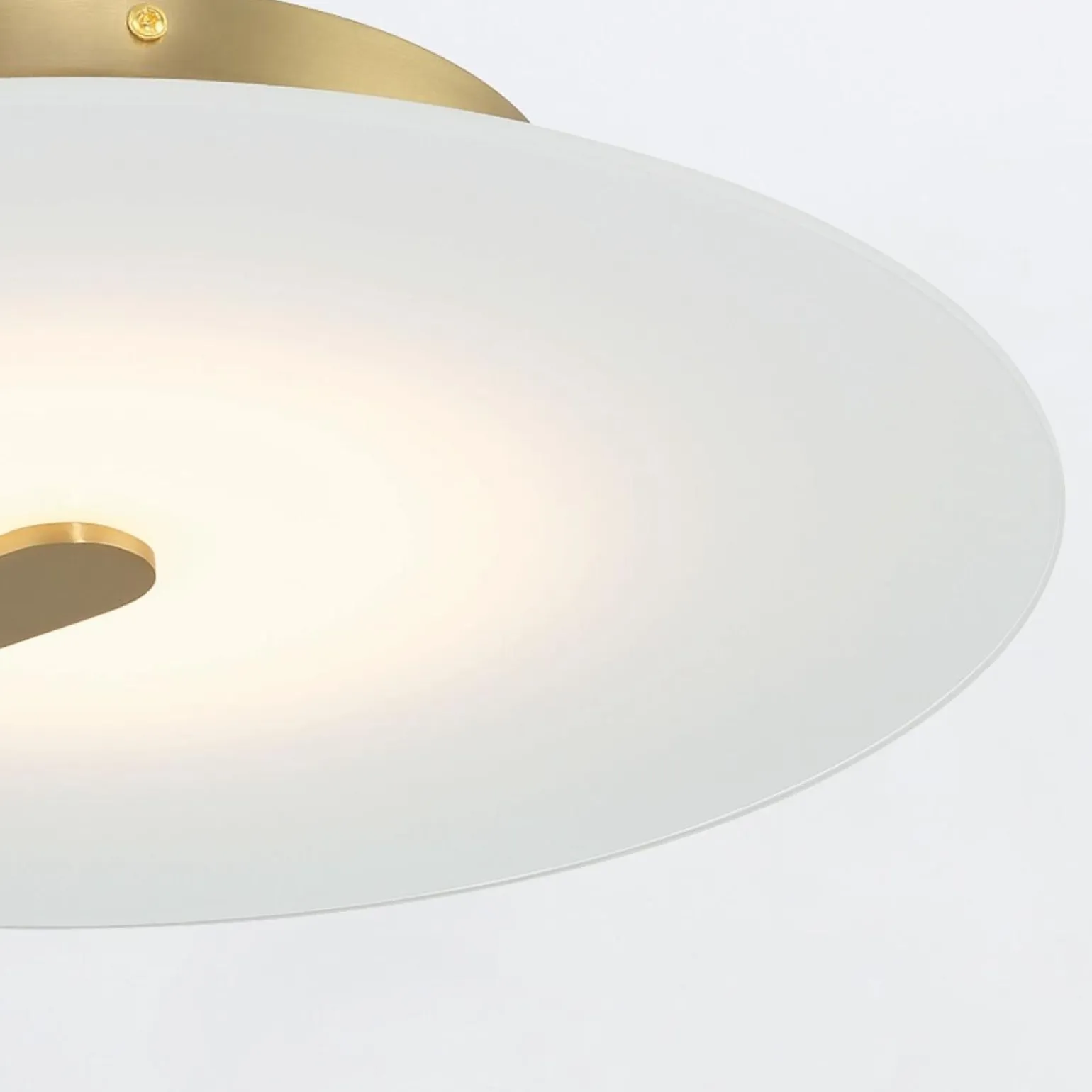 Średni plafon / kinkiet Nuvola - Szczotkowane złoto (QN-NUVOLA-F-M-BG) - Quintiesse