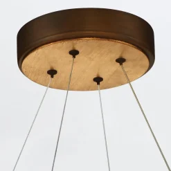 Średni żyrandol Vaughan - Brązowo-złoty (QN-VAUGHAN-P-M-BRZ-GD) - Quintiesse