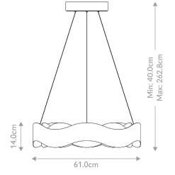 Średni żyrandol Vaughan - Brązowo-złoty (QN-VAUGHAN-P-M-BRZ-GD) - Quintiesse