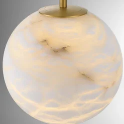 Średnia lampa wisząca Kepler - 1 źródło światła - Szczotkowane złoto (QN-KEPLER-1P-M-BG) - Quintiesse