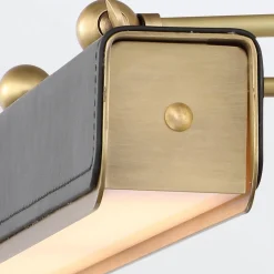 Średnia obrazówka LED Valise Picture - Vintage mosiądz, skóra smokingowa (QN-VALISE-PL-M-VBS-TL) - Quintiesse