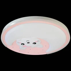 Różowy plafon do pokoju dziecka MOONCAT PINK 34W LED (ML1059) - Milagro
