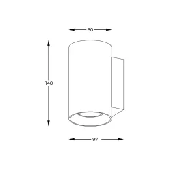 SANDY WL ROUND KINKIET BIAŁY/WHITE (92695-N) - Zuma Line