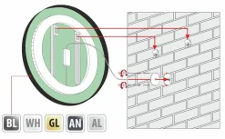 SELENA - lustro okrągłe w ramie z oświetleniem LED - MCJ