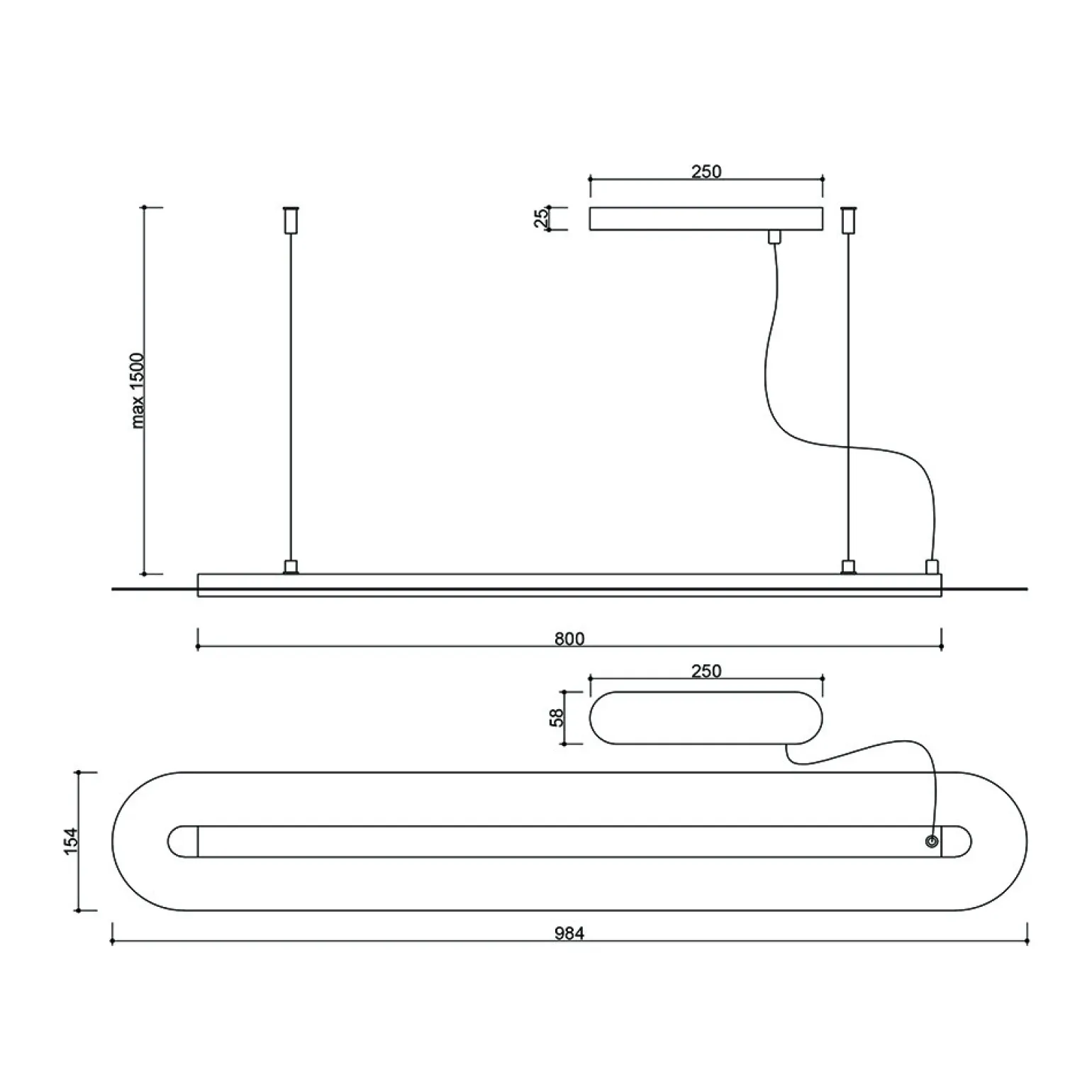 SENKEI A biała sufitowa lampa wisząca (SNA611P2) - Ummo