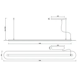 SENKEI C czerwonopomarańczowa sufitowa lampa wisząca (SNC61212P2) - Ummo