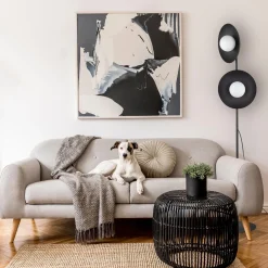 SLATE BLACK GLASS LAMPA PODŁOGOWA 2XG9 (16136) - TK Lighting