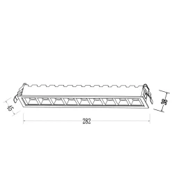 Solar oprawa podtynkowa biała LED IP20 (LP-0406/10RS WH) - Light Prestige