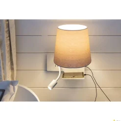 SOMNILA FLEX, lampa ścienna natynkowa LED indoor, 3000K, kolor biały, wersja prawa, ze złączem USB (1003460) - SLV