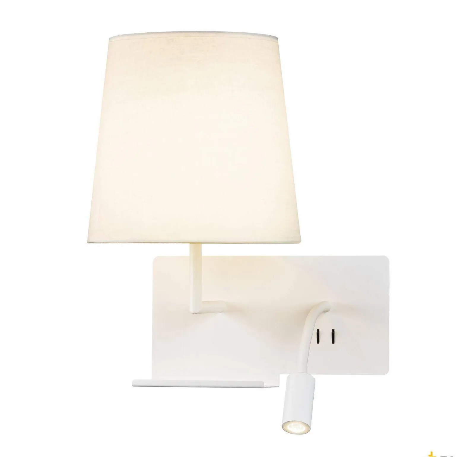 SOMNILA FLEX, lampa ścienna natynkowa LED indoor, 3000K, kolor biały, wersja lewa, ze złączem USB (1003459) - SLV
